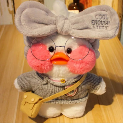 Adorable peluche de canard café LaLafanfan de 30 cm