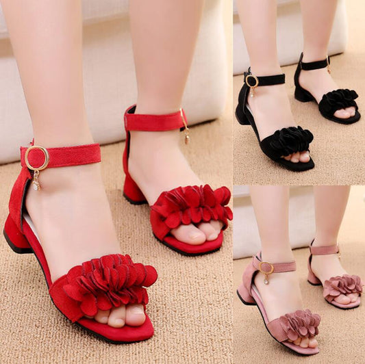 Girls' Leather Wedding Sandals