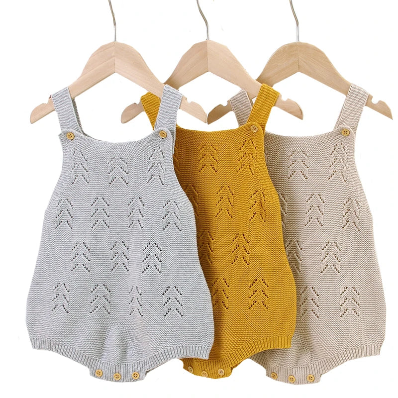 Newborn Baby Clothes 0-18m Solid Sleeveless