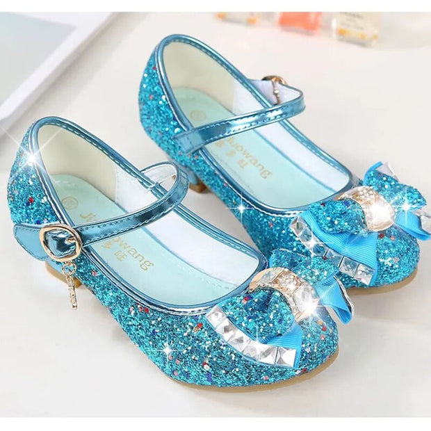 Princess Flower Leather Shoes for Girls