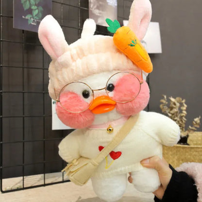 Adorable peluche de canard café LaLafanfan de 30 cm