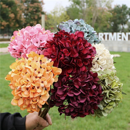 Bouquet d'hortensias en soie - Fleurs artificielles