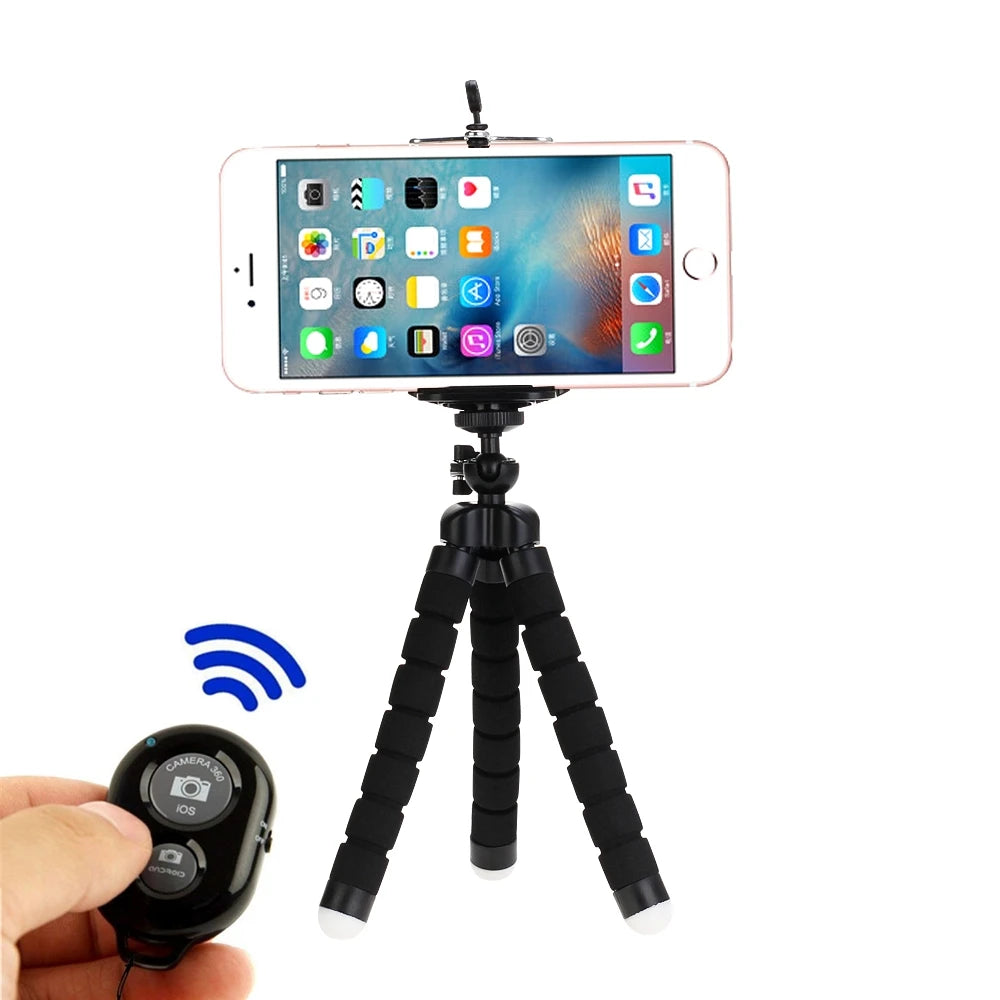 Mini Tripod for Phones & Cameras Octopus Style Smartphone Holder & Monopod Stand