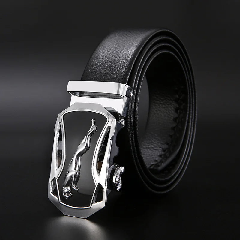 Luxury Leather Ratchet Belt Set