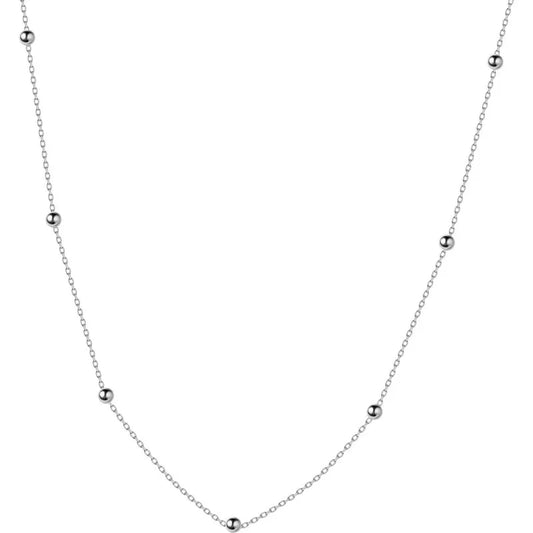 Collier ras du cou en perles d'argent 925