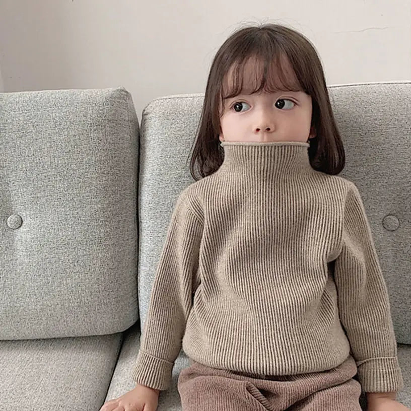 Ensemble pull d'hiver à col roulé pour enfant