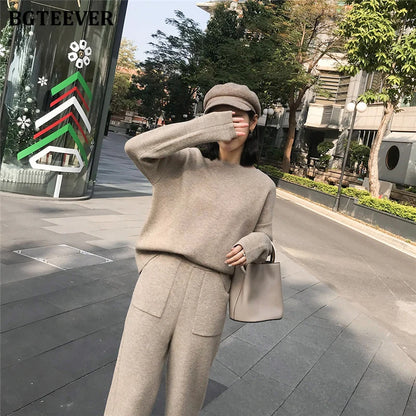 Chic Oversized Turtleneck Sweater for Women