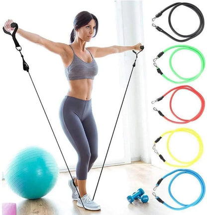 Lot de 11 bandes de résistance en latex pour Pilates