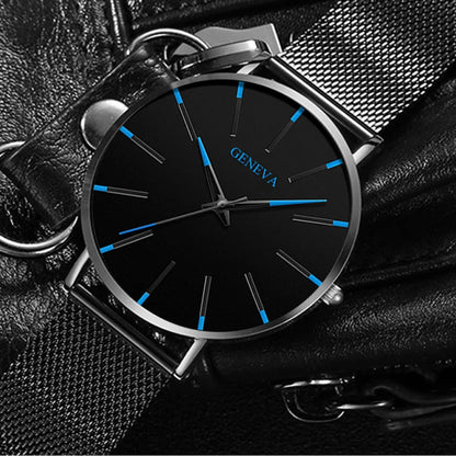 Montre minimaliste bleue pour homme 2024