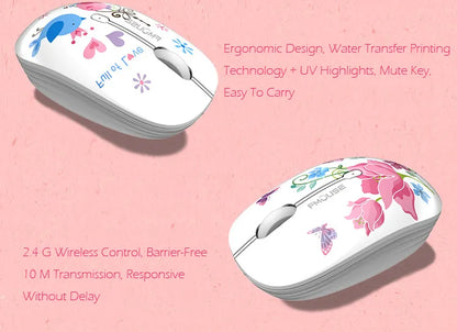 Cute Pink 2.4G Wireless Mouse