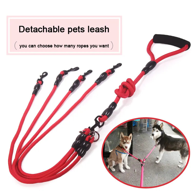 Adjustable Dual Dog Leash - Walk 2, 3, or 4 Dogs