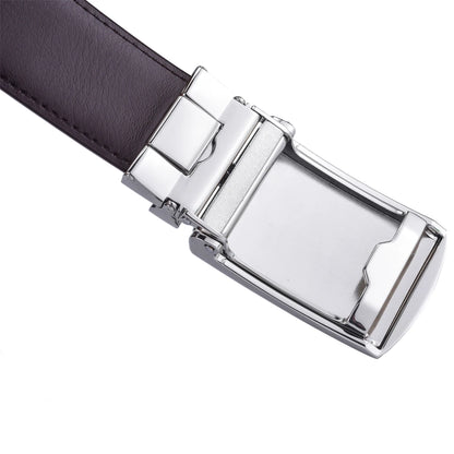 Ceinture à cliquet en cuir de 3,5 cm de large