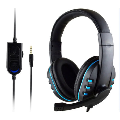 Headphones 3.5mm Wired Gaming Headset Earphones Music For PS4 Play Station