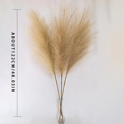 Faux Pampas Grass Vase Decor