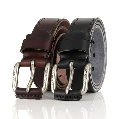 Ceinture en cuir de vachette vintage pour hommes