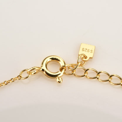 Gold Zircon Charm Chain Bracelet - JANET