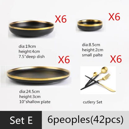 Stone Lain Florian 16-Piece Gold Dinnerware Set