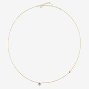 Gold Lavender Rhodolite Zircon Necklace