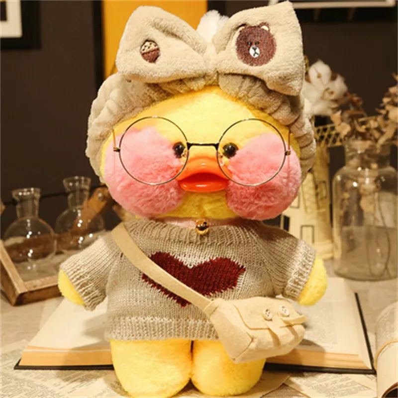 Adorable peluche de canard café LaLafanfan de 30 cm