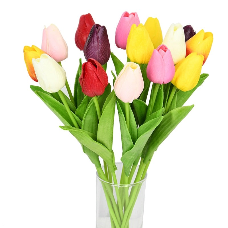 Real Touch Tulip Artificial Flowers - Wedding Home Decor