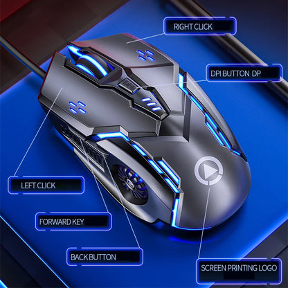 Souris de jeu filaire rétroéclairée G5 RVB