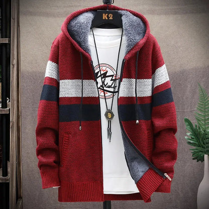 Hooded Striped Sweater