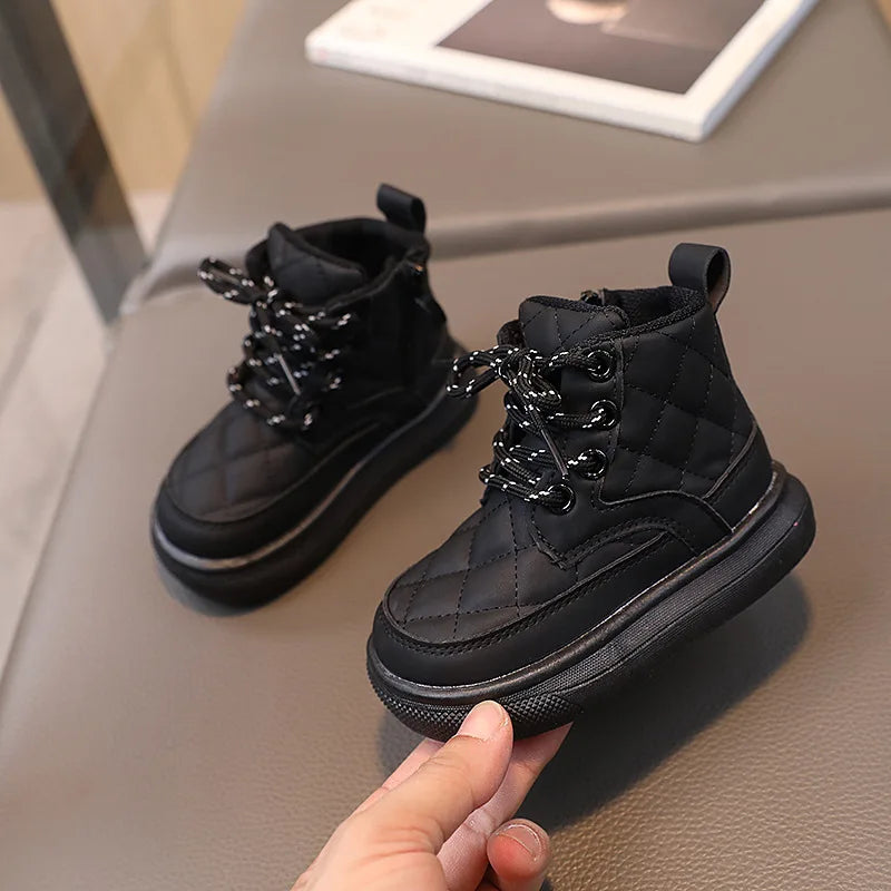 plaid baby girl & boy snow boots, baby plaid winter boots, toddler snow boots plaid, warm baby winter shoes, infant plaid snow boots, unisex baby snow boots, soft sole baby winter boots, cozy plaid boots for babies, baby boy plaid snow boots, baby girl plaid snow boots