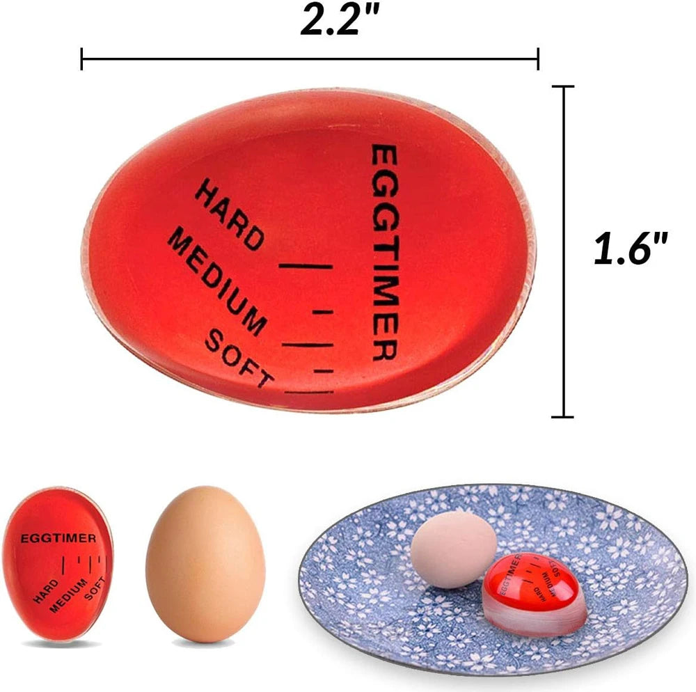 color changing egg timer, heat sensitive egg timer, egg boiling indicator, soft medium hard egg timer, kitchen egg timer tool, color change cooking timer, heat activated egg timer, easy egg boiling gadget, egg doneness indicator, cooking egg timer