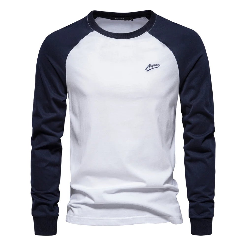 Men's Long Sleeve Cotton Round Neck T-Shirts, Men's Cotton T-Shirts, Long Sleeve Men's T-Shirts, Round Neck Men's Shirts, Casual Men's Cotton Tops, Men's Basic Cotton Tee, Comfortable Men's Long Sleeve Shirt, Classic Round Neck T-Shirt for Men, Breathable Cotton Men's Shirt, Everyday Wear Men's Cotton Tee