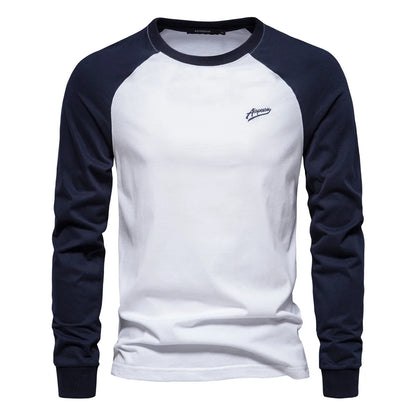 Men's Long Sleeve Cotton Round Neck T-Shirts, Men's Cotton T-Shirts, Long Sleeve Men's T-Shirts, Round Neck Men's Shirts, Casual Men's Cotton Tops, Men's Basic Cotton Tee, Comfortable Men's Long Sleeve Shirt, Classic Round Neck T-Shirt for Men, Breathable Cotton Men's Shirt, Everyday Wear Men's Cotton Tee