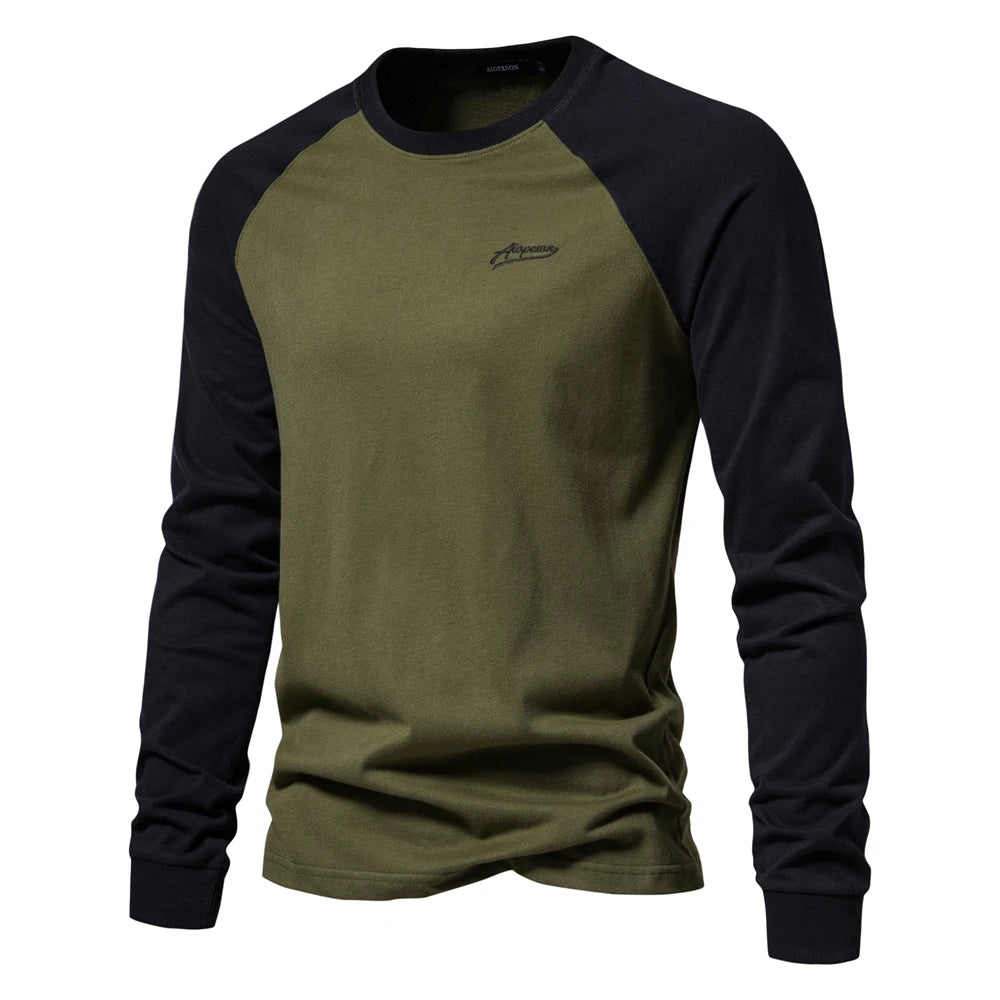 Men's Long Sleeve Cotton Round Neck T-Shirts, Men's Cotton T-Shirts, Long Sleeve Men's T-Shirts, Round Neck Men's Shirts, Casual Men's Cotton Tops, Men's Basic Cotton Tee, Comfortable Men's Long Sleeve Shirt, Classic Round Neck T-Shirt for Men, Breathable Cotton Men's Shirt, Everyday Wear Men's Cotton Tee