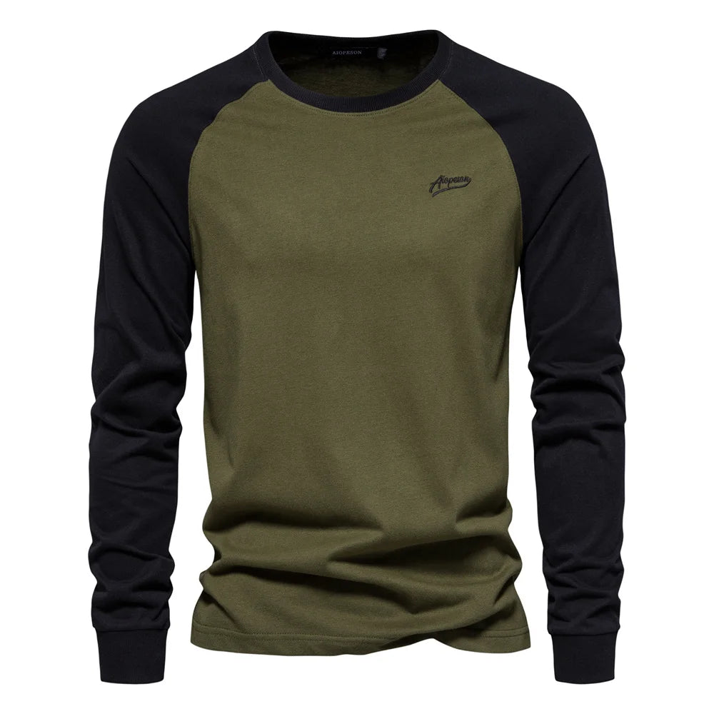 Men's Long Sleeve Cotton Round Neck T-Shirts, Men's Cotton T-Shirts, Long Sleeve Men's T-Shirts, Round Neck Men's Shirts, Casual Men's Cotton Tops, Men's Basic Cotton Tee, Comfortable Men's Long Sleeve Shirt, Classic Round Neck T-Shirt for Men, Breathable Cotton Men's Shirt, Everyday Wear Men's Cotton Tee