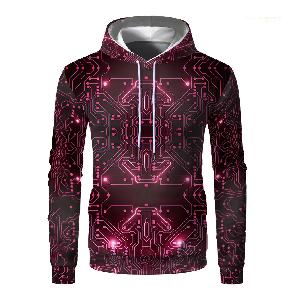 Sweat à capuche patchwork noir et blanc pour hommes