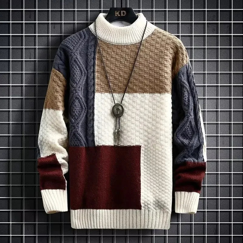 Pull d'hiver ample et tendance pour hommes