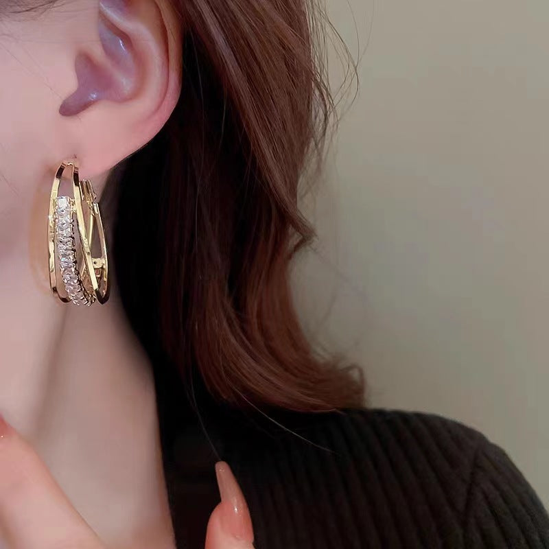 Boucles d'oreilles créoles en argent 925 - Glam de haute qualité