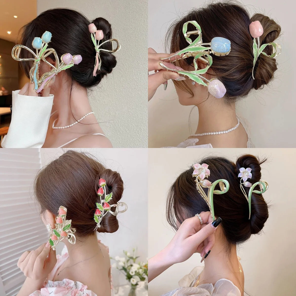 Pearl & Rhinestone Twist Hairpin