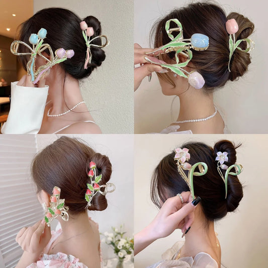 Pearl & Rhinestone Twist Hairpin