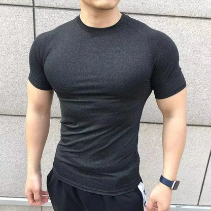 men workout t-shirt, quick dry sports top, men's gym shirt, breathable workout tee, athletic t-shirt for men, men's running shirt, fitness sports top, men's training t-shirt, quick dry gym wear, activewear t-shirt for men