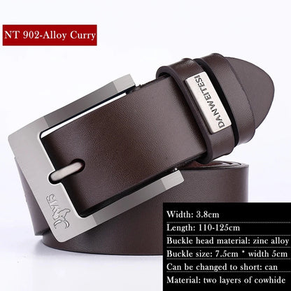 Ceinture en cuir véritable pour hommes