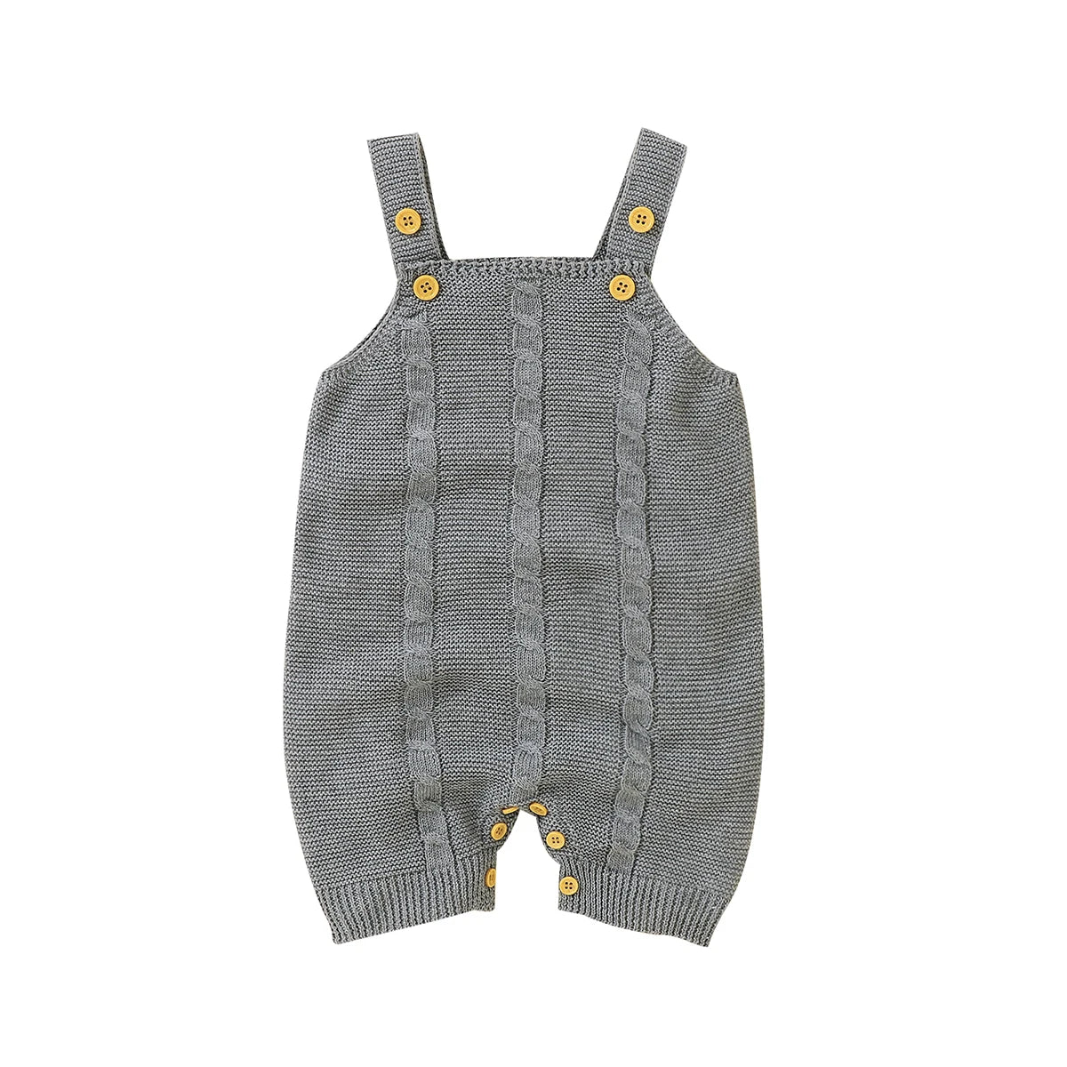 Heart-Shaped Sleeveless Knit Romper for Babies