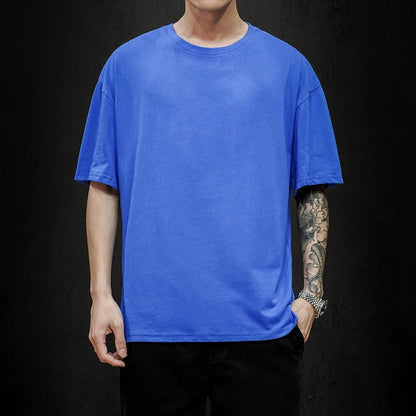 Solide Hip-Hop-Top-Kurzarm-T-Shirts für Herren