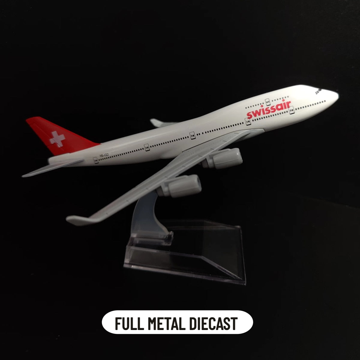 Swissair B747 Diecast Airplane Model