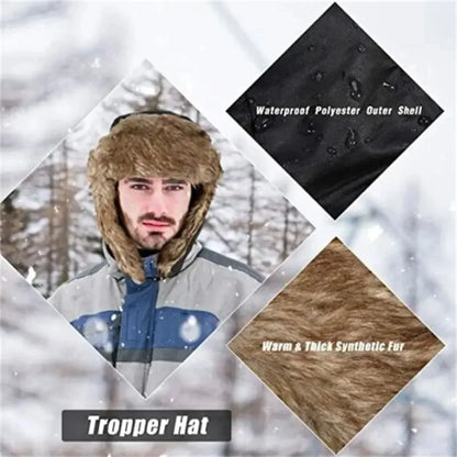 Men's Winter Trapper Hat – Warm Waterproof Bomber Cap