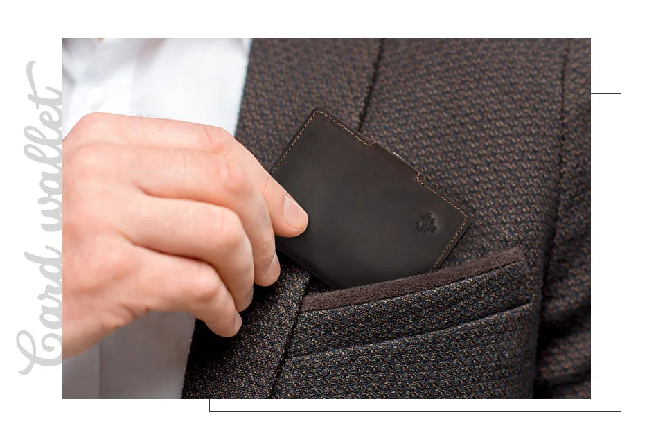 New Automatic Card Holder Genuine Leather Wallet