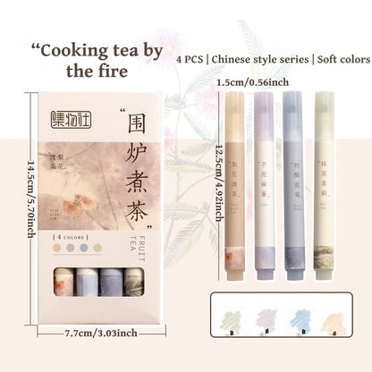 4pcs Coffee-Themed Soft Bread Gel Pens - 0.5mm Black Ink