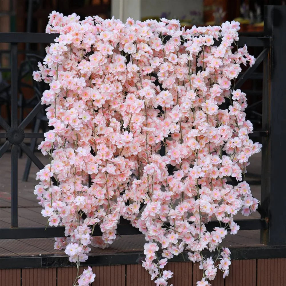 Vigne de fleurs de sakura artificielles de 180 cm - Décoration d'arche de mariage et de jardin 