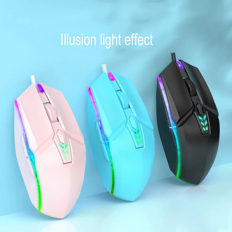 Backlit USB Wired Gaming Mouse - 1600 DPI 6 Buttons