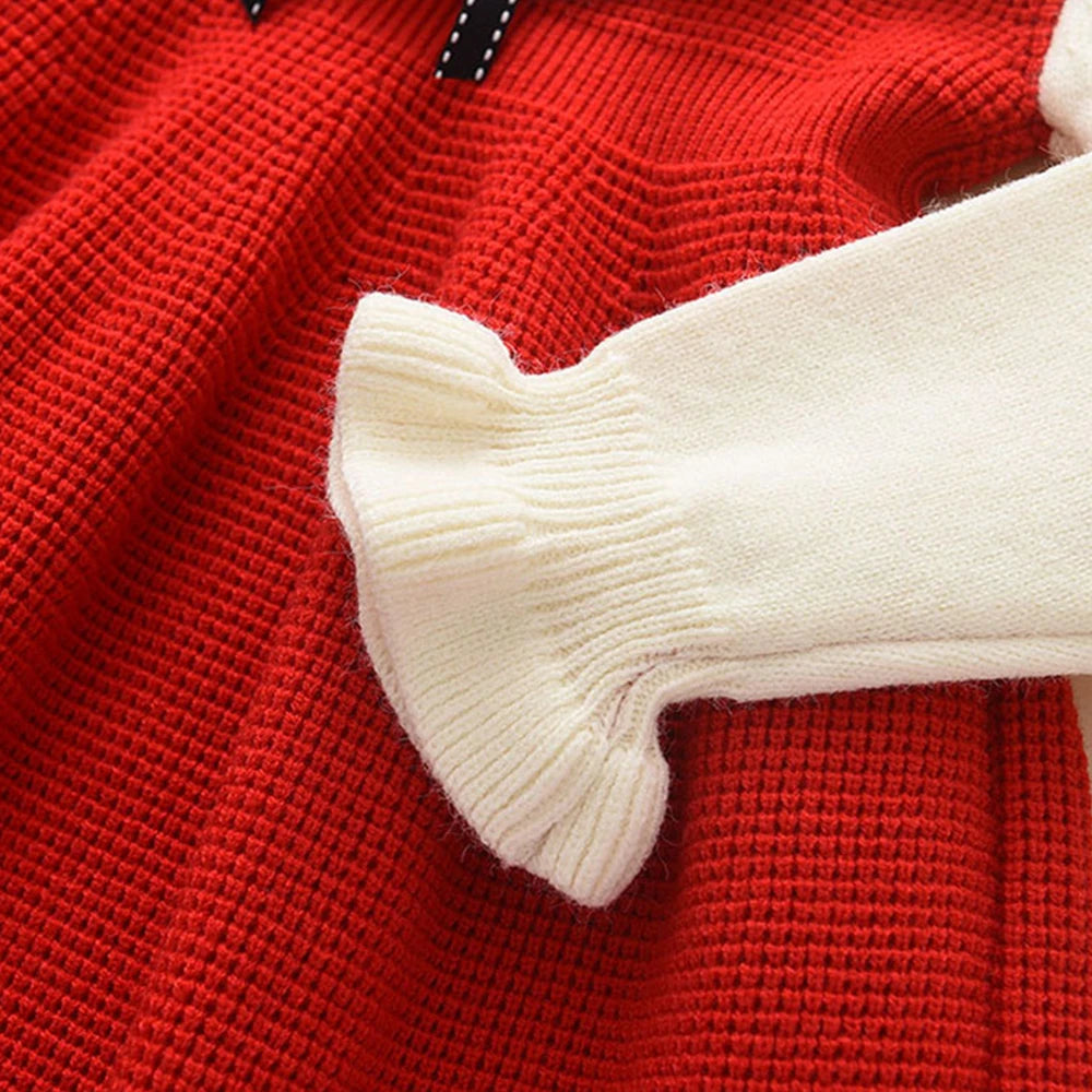Winter Knitted Dress for Baby Girls
