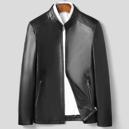 Veste en cuir classique pour hommes