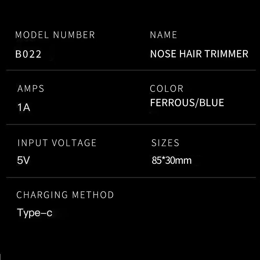 Wiederaufladbarer tragbarer Nasen- und Bartschneider für Männer – schmerzfreie Pflege